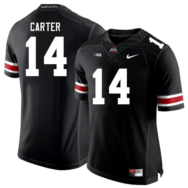 Ohio State Buckeyes Ja'Had Carter Men's #14 Black Authentic Stitched College Football Jersey